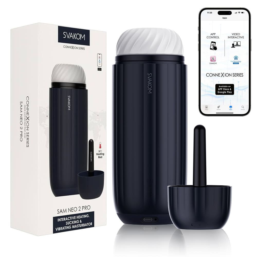 Svakom Sam Neo 2 Pro Máy Tự Sướng Cho Nam Rung Hút Sưởi Ấm Kết Nối App